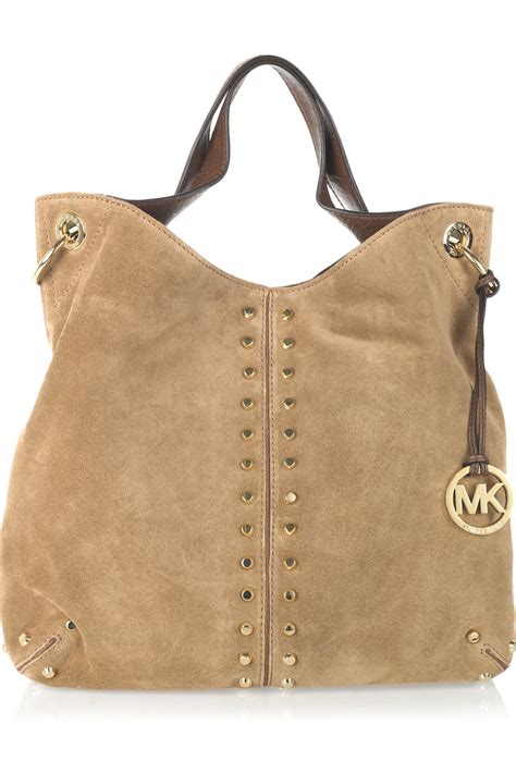 michael kors astor suede tote|Michael Kors leather tote bag.